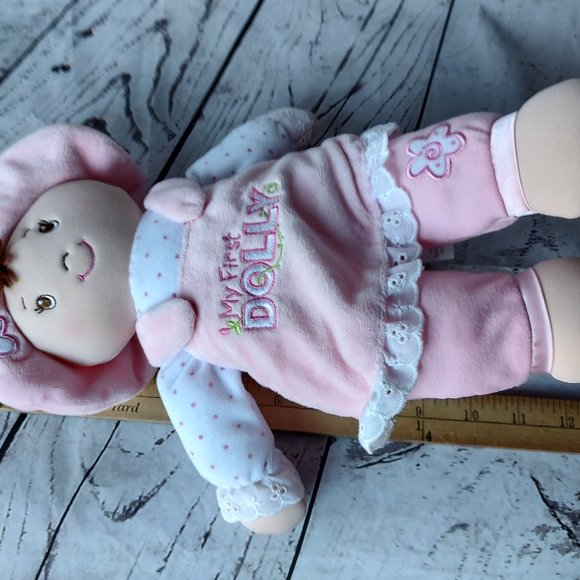 Baby Gund My First Dolly Plush Stuffed Doll 12" Toy Pink White Soft - Picture 6 of 6